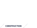 logo carré HS CONSTRUCTION blanc