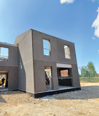 Murs porteurs bas-carbone en béton de bois